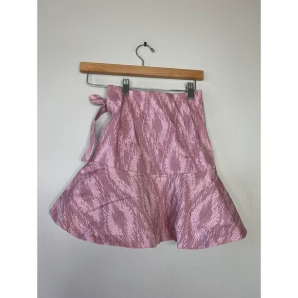 NEW Alexis Komosa Mini Tie Waist Skirt Women's Rose Weave Lavender Size: XS - Picture 6 of 9